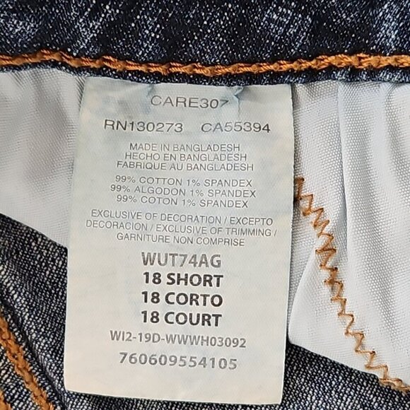 Wrangler Women's Aura Jeans 18 Short Instantly Slimming Mid Rise Boot Cut EUC - Picture 14 of 16